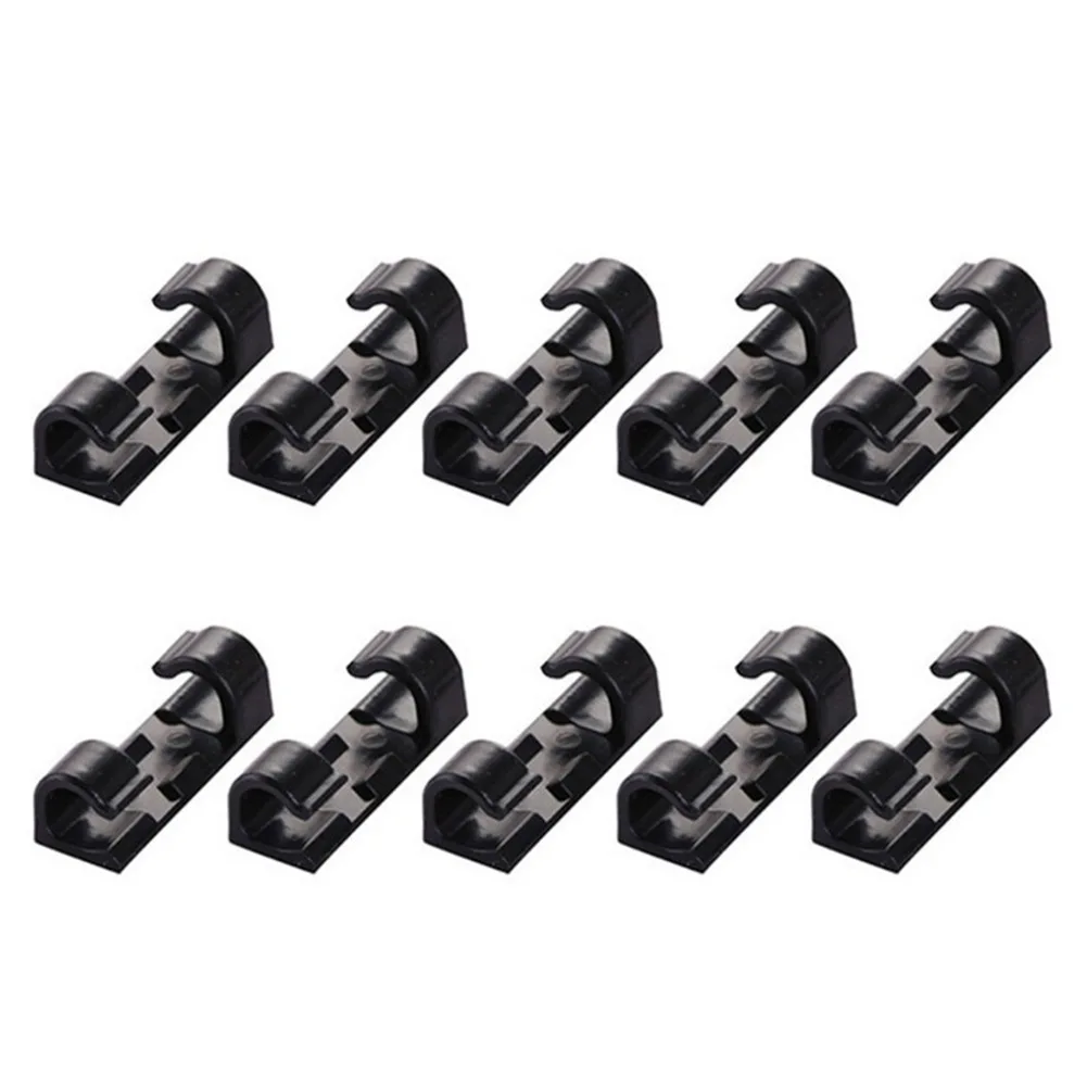 10 100 Pack adesivo per auto Organizer per cavi Clip avvolgicavo supporto per cavo di derivazione gestione del cavo scrivania fermacravatta fissatore Clip per auto