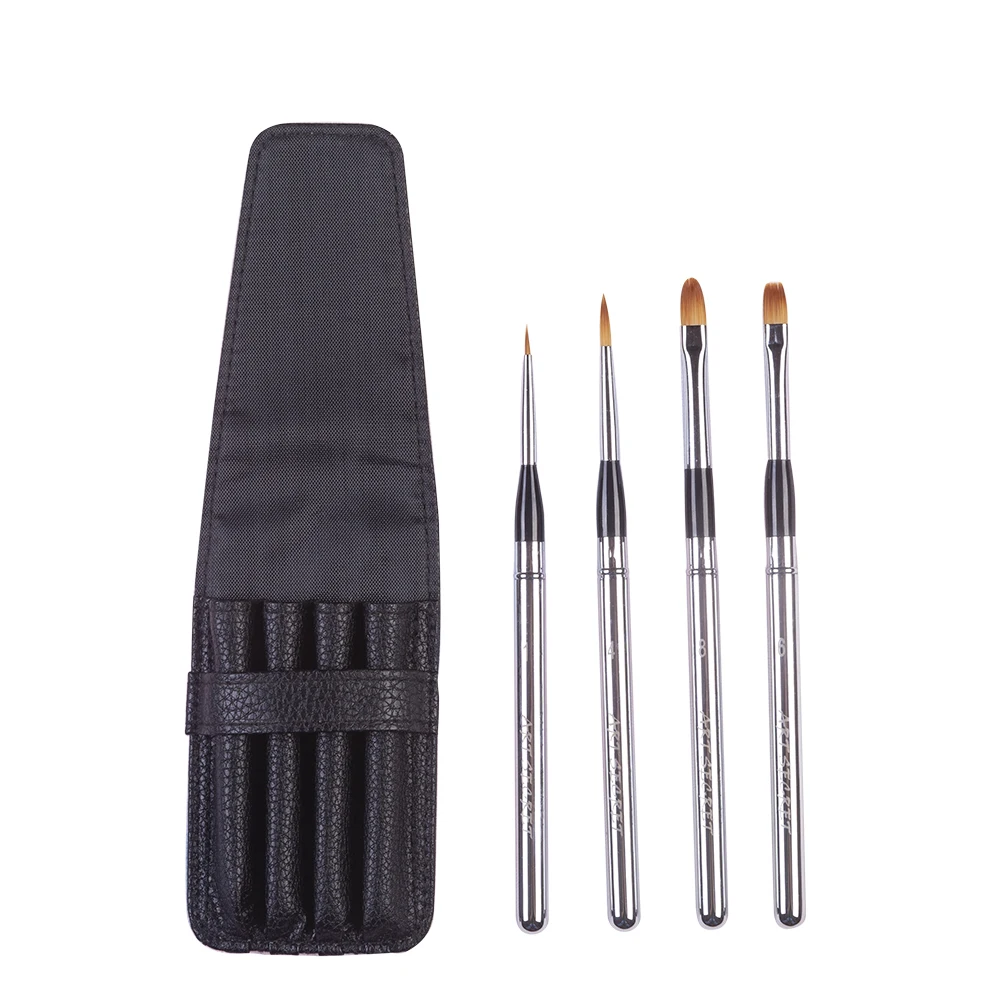 ArtSecret PBT-782 SQ675 SP-576 4/Set Aquarell Acryl Pinsel Mit PU Pouch Aluminium Ferrule Kappe Anti-Drop haar – Detail 4