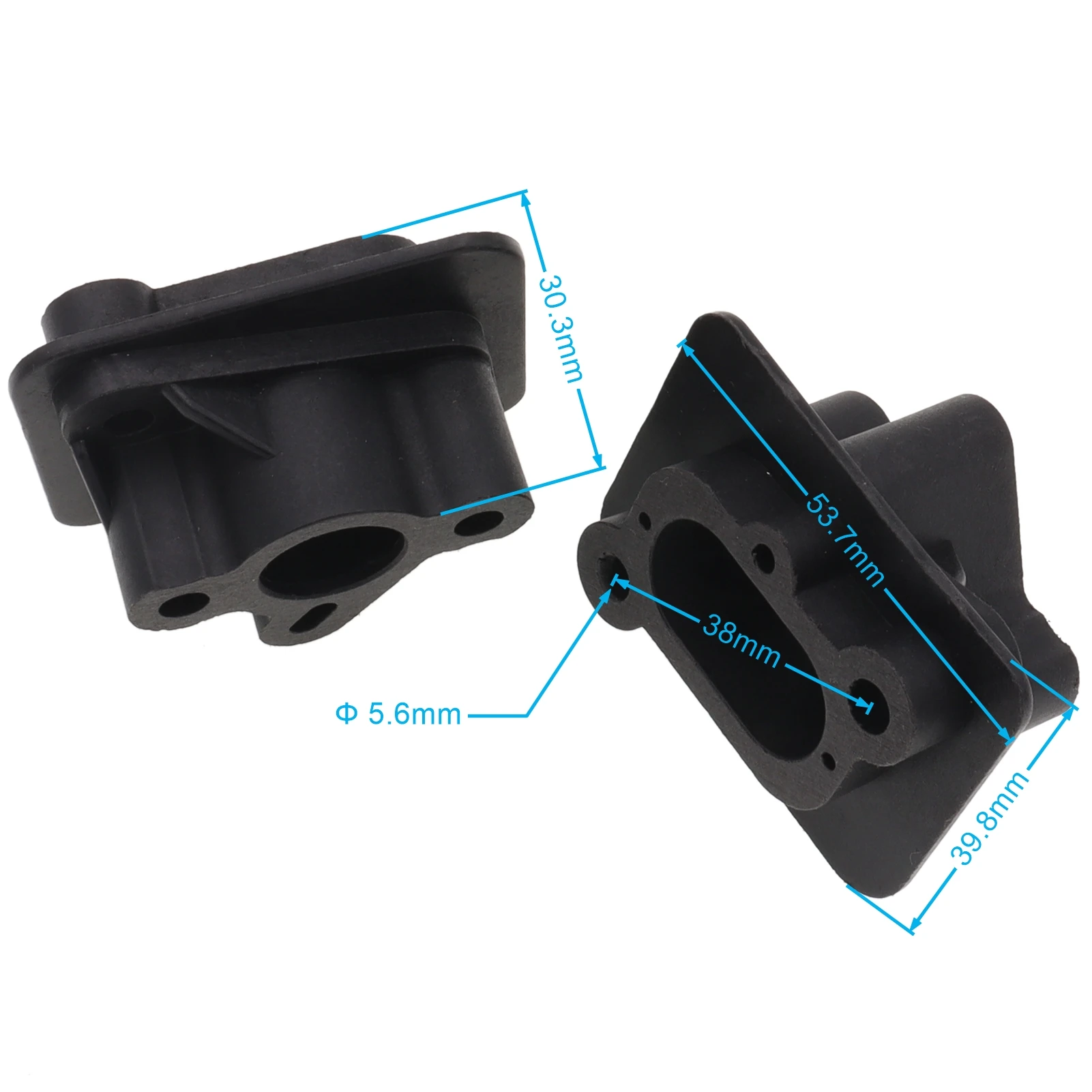 2PCS 40-5 Intake Pipe Inlet Manifold Seat for 2 Stroke TU43/TB43/TL43 Gasoline Engine Lawn Mower