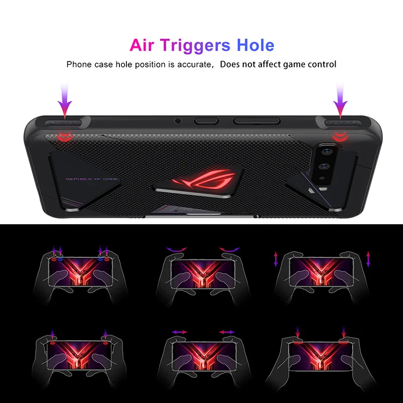 Mobile Phone Shell for ASUS ROG Phone 3 5 Smartphone Protective Cover Soft TPU Case for ROG5 ROG3 Gaming Phone Accessories