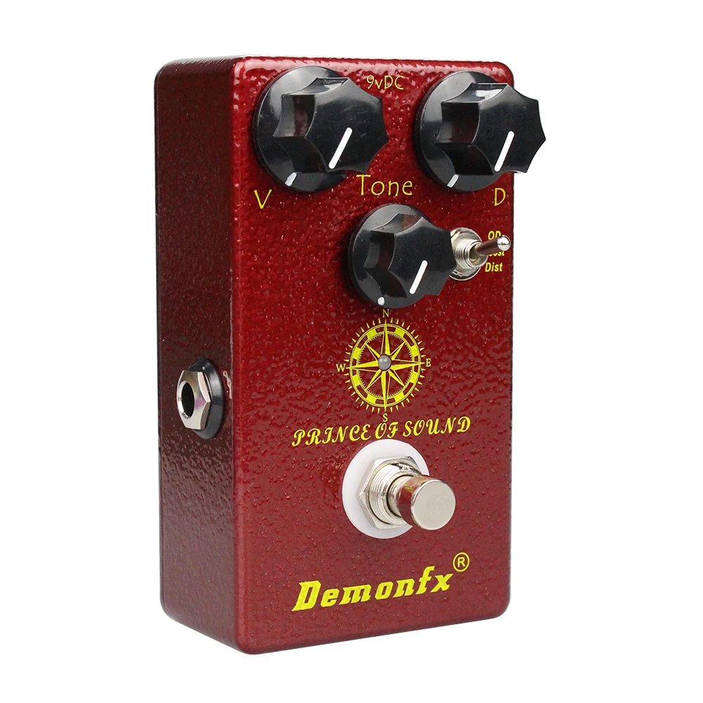 High Quality NEW  Prince of Sound Guitar Effect Pedal Overdrive Boost Distortion Prince of tone Demonfx