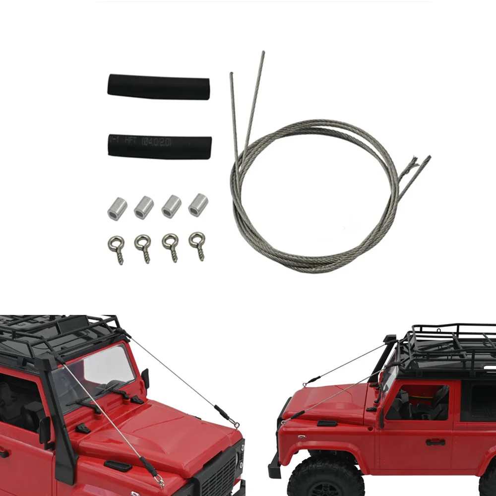 Rc Car Modified Part Steel Rope DIY Modified Accessories for 1/10 Rc Crawler TRX4 SCX10 D90 1/12 MN90