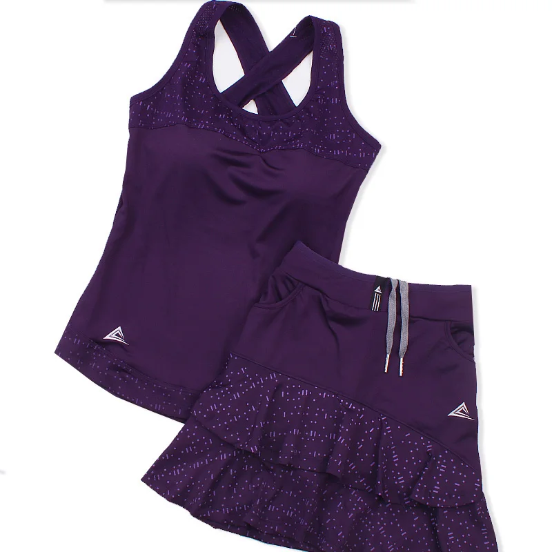 2020 NEW Lotus leaf Tennis skirts Women\'s Sport Short Yoga High Elastic Waist Stretch Skirt Shorts Female Tennis Skort