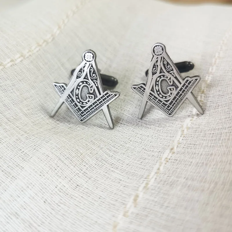 الماسونية 2 درجة الماسونية الحرة مربع والبوصلة G أزرار أكمام الماسونية الموضة الكفة زر كم الكفة لينك لودج #3