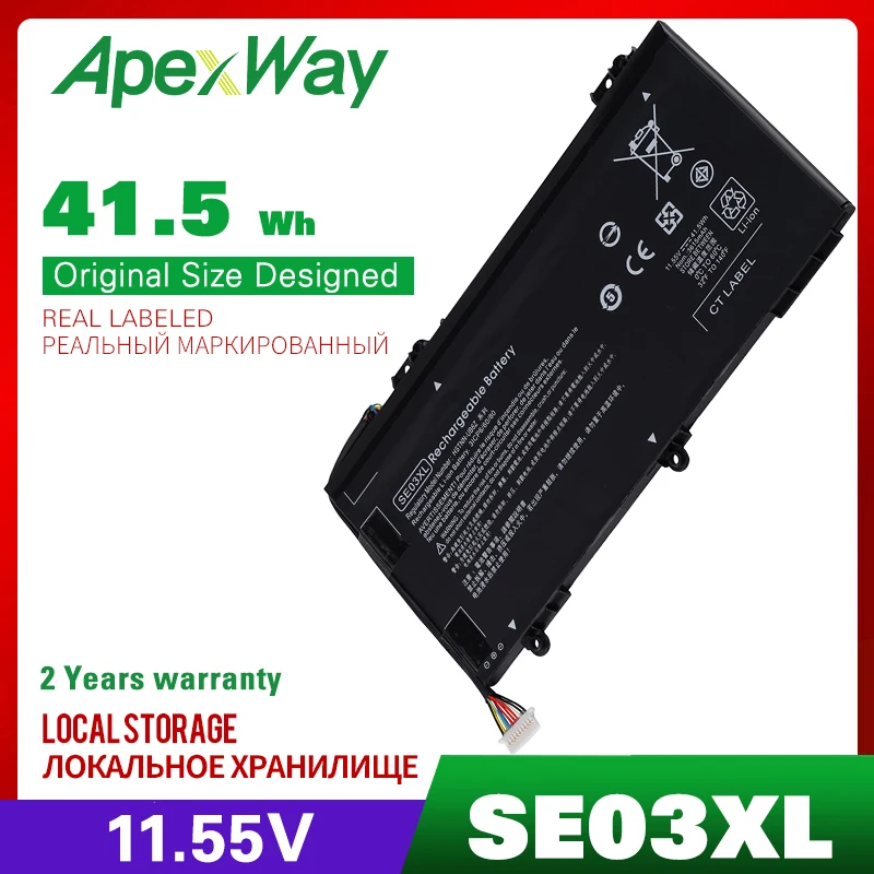 

Apexway SE03XL Battery for HP Pavilion Notebook PC 14 HSTNN-LB7G HSTNN-UB6Z 849568-421 849568-541 849908-850 14-AL027TX TPN-Q171