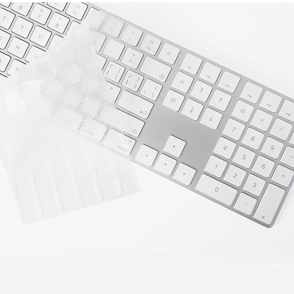 

For 2021 iMac Wired Apple Keyboard A2449 A2450 A1243 A1843 MB110LL/B with Numeric Keypad Silicone keyboard Cover Protector Skin