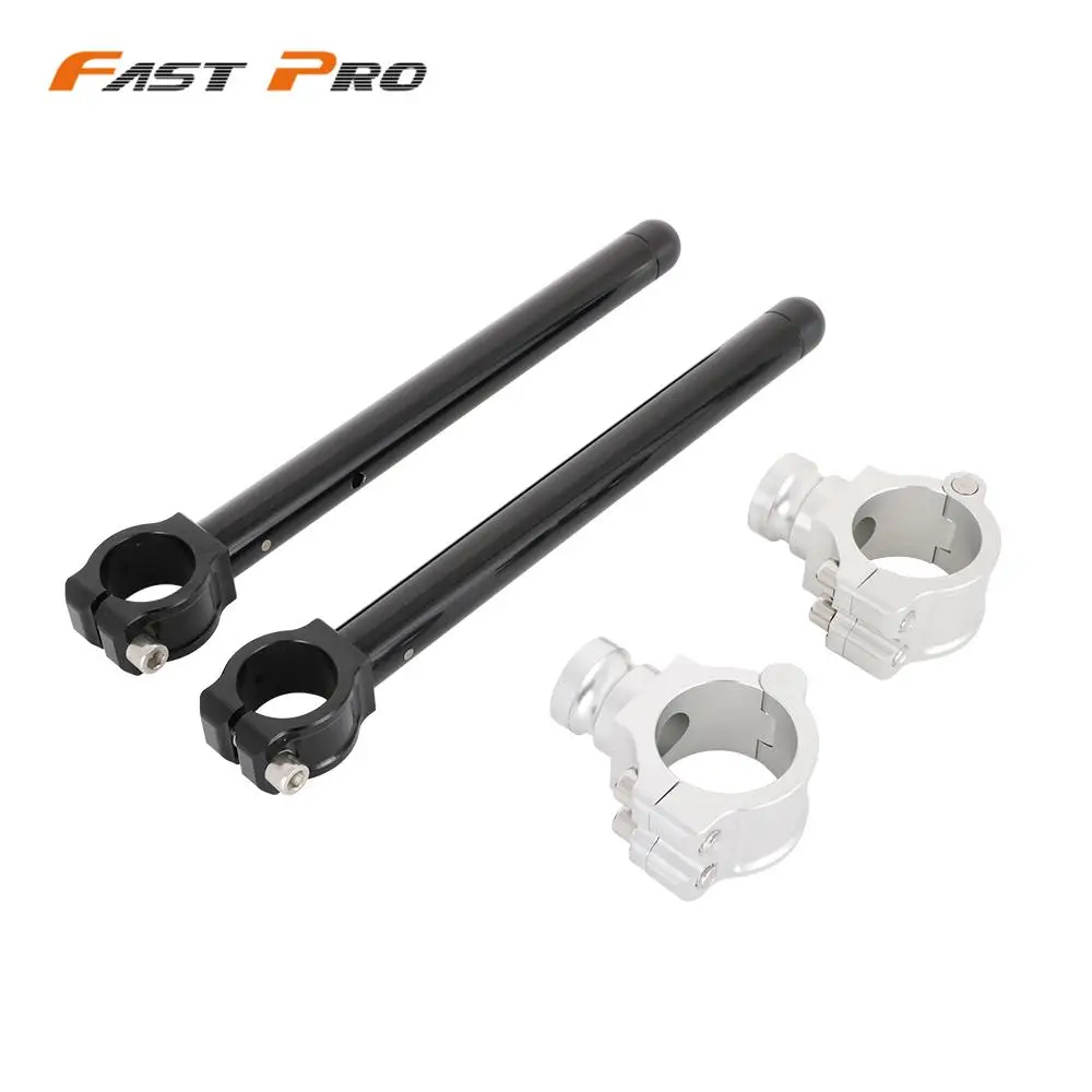 Motorcycle Universal Adjustable Racing CNC 31 33 35 36 37 41 43 48 50mm Clip On Ons Fork Handlebars Handle Bar Cafe Racer