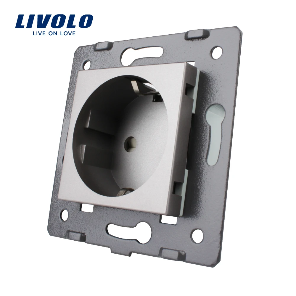 Livolo Socket DIY Parts, White Plastic Materials, EU standard, Function Key For EU Wall Socket VL-C7-C1EU-11