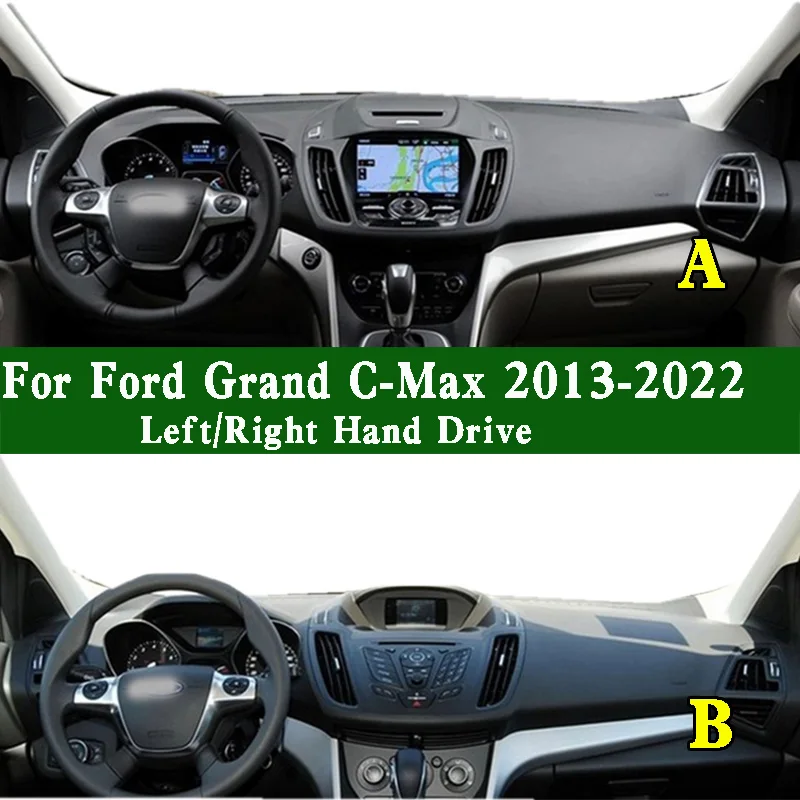 For Ford Grand C-Max Kuga Escape Titanium 2013-2022 Dashmat Dashboard Cover Instrument Panel Protective Pad Anti-Dirt Dash Mat