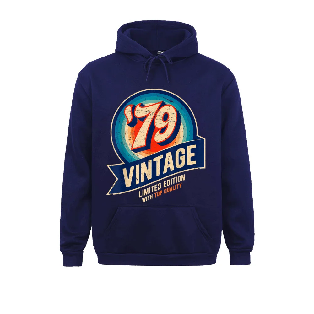 Hoodies masculinos de manga comprida 1979 vintage 41st aniversário retro gráfico roupas especiais