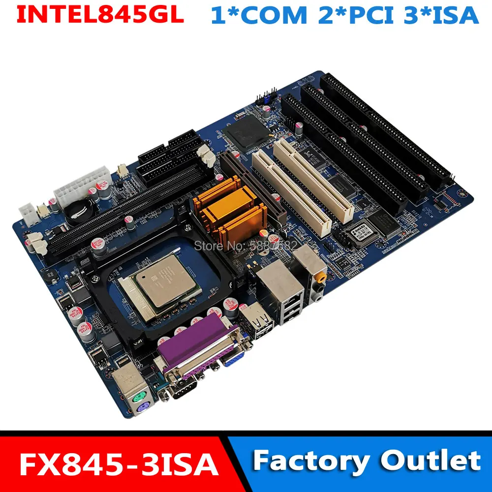 

845GL 845 Mainboard 478 board ISA Mainboard 2PCI 1 AGP 4/8X 3*ISA Industrial Tax motherboard