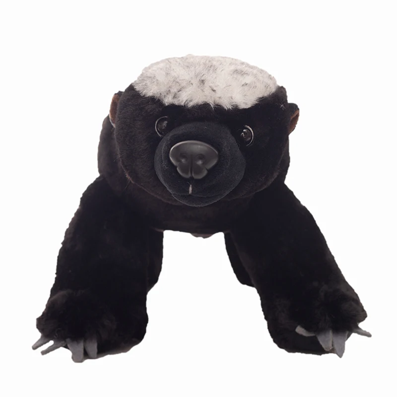 Cute Simulation African Ratel Soft Plush Toy Wild Honey Badger Brave Animal Stuffed Doll Creative Kids Boys Christmas Gifts