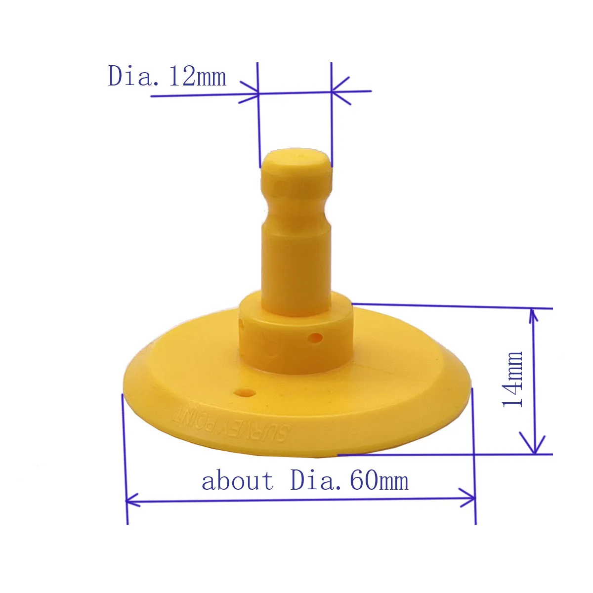 Flange de montagem de 2 unidades com plugue de fixação. Usado para prismas de encaixe Dia.12mm