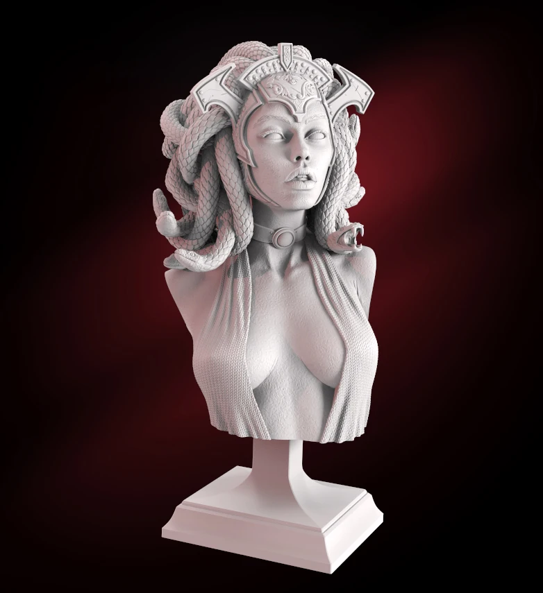 60mm Resin Model Kits Medusa Bust Unpainted No Color RW-138B