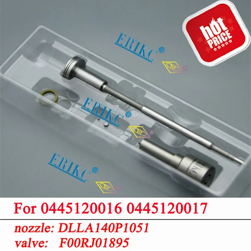 ERIKC 0445120016 0445120017 Fuel Injector Overhaul Kits Nozzle DLLA140P1051 0433171682 Valve F00RJ01895 For RENAULT 5010450433