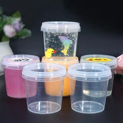 Boxi 10/20pcs/Lot 150ml Slime Box Plastic Slime Container Transparent Storage Box With Lids For Fluffy Clear Crystal Slime