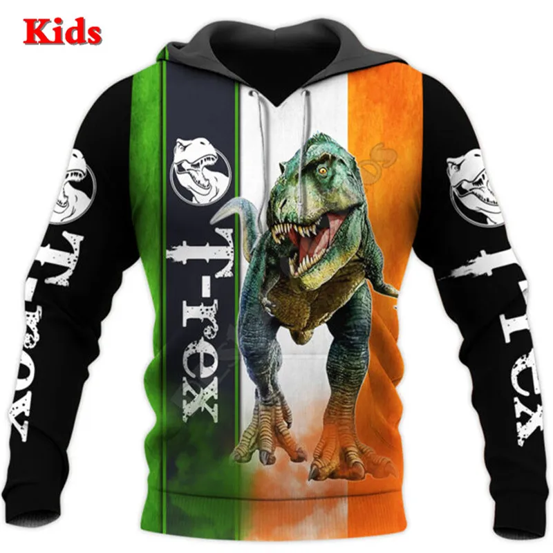 

Love Dinosaur Hoodies 3D Printed Kids Sweatshirt Child Long Sleeve Boy For Girl Funny Animal Pullover Drop Shipping Style-1