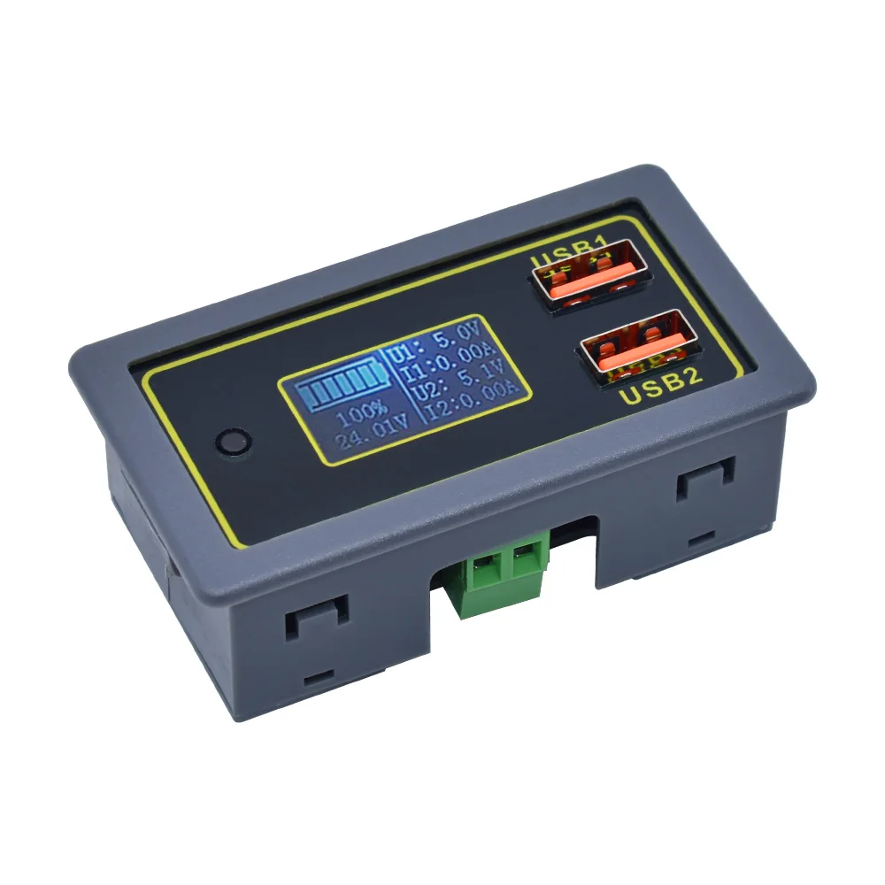 ZK-BC 4.5-32v 12v 24v Lead-acid lithium battery Voltmeter ammeter 18650 capacity tester battery monitor USB quick charger QC3.0