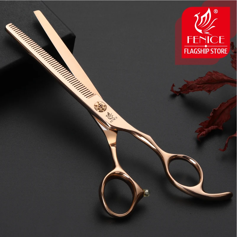 Fenice 6.5/7.0 Professional Pet Grooming Thinning Scissors for Dog Pets Hair Cutting Shear JP440C Stainless Steel