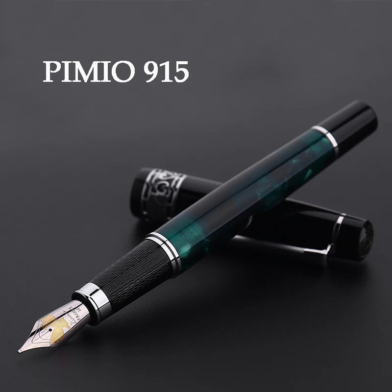 Picasso 915  Marble Celluloid Fountain Pen 22KGP Medium Nib Jade Green Eurasian Feelings Gift Box Optional Writing Gift Pen