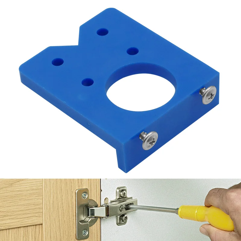 Diy Locator Nauwkeurige Houtbewerking Montage Scharnier Boren Jig Gids Deur Gat Opener Verborgen Kabinet Accessoires Tool