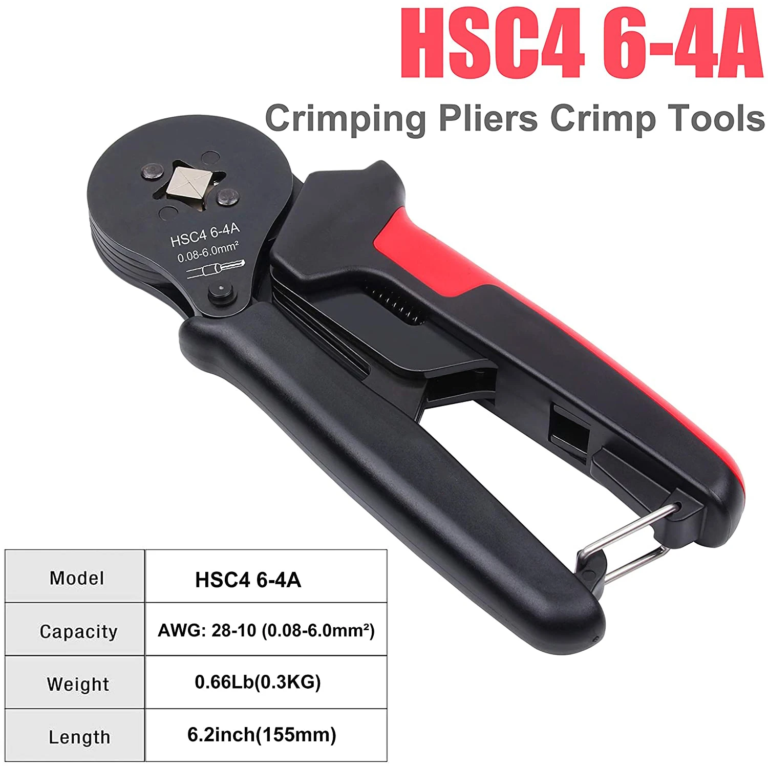 Crimping Plier Kit,AWG28-10 Mini HSC8 6-4 Wire Crimper Tool Set with 1640PCS Wire Terminals Crimping Connectors Wire End Ferrule