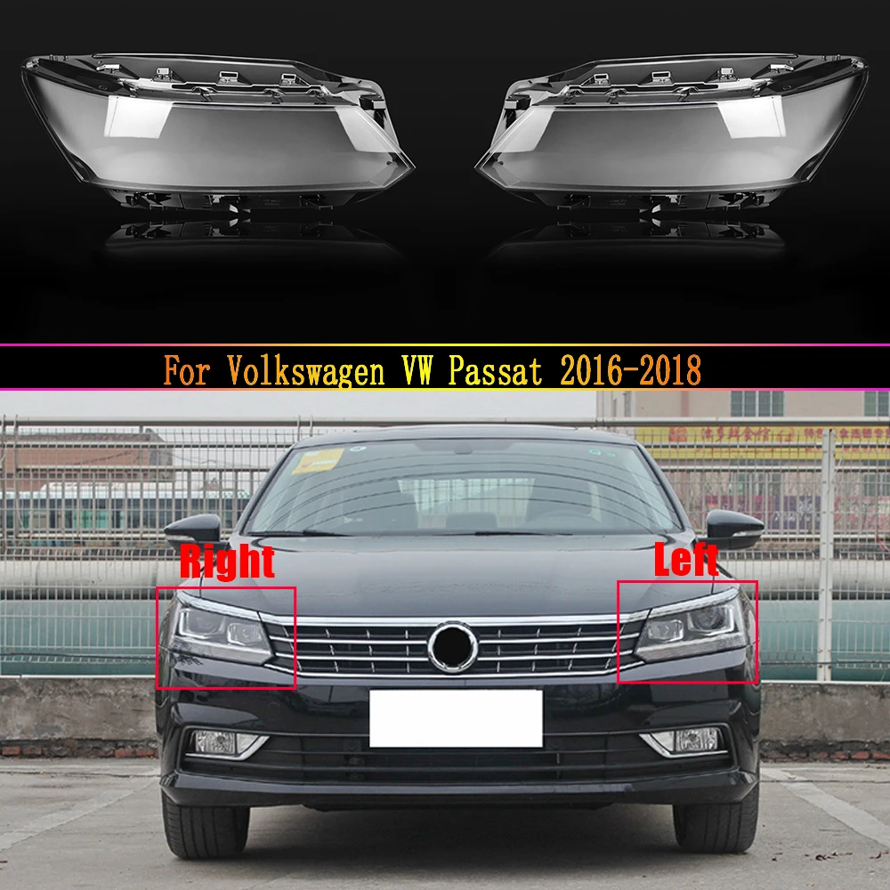 

Car Headlight Lens For Volkswagen VW Passat 2016 2017 2018 Transparent Car Headlight Headlamp Lens Auto Shell Cover