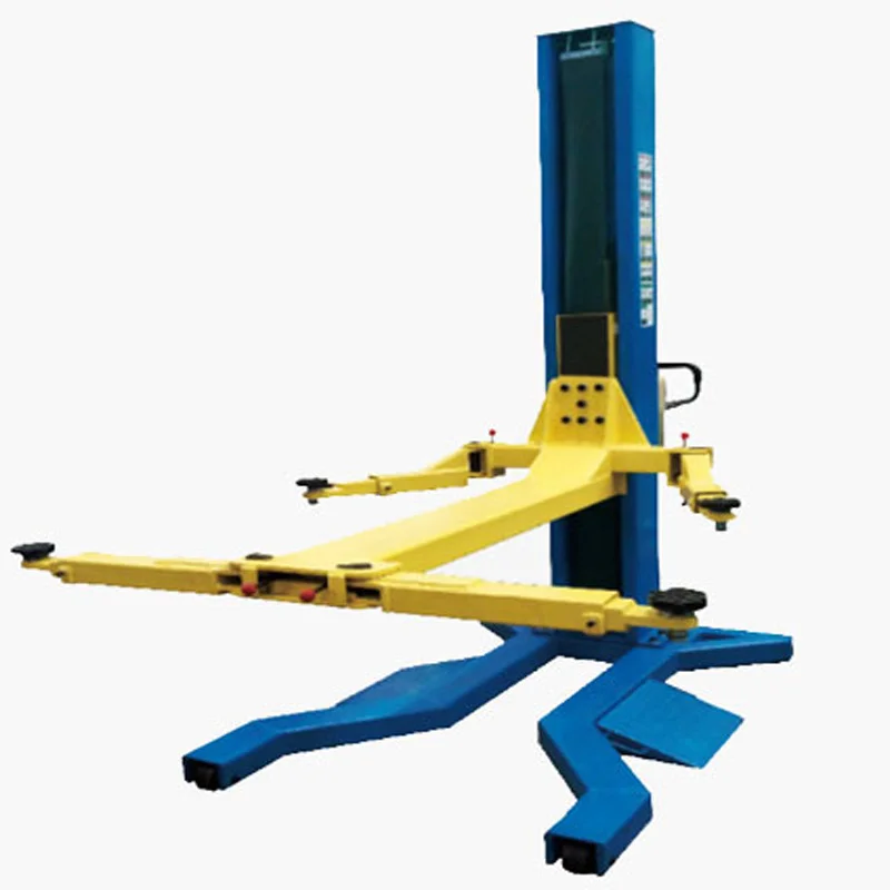 MACTANT 2500kg Capacity Mobile Single Post Car Lift With Pole Ramp For Vehicle Repairing Lifting Platform