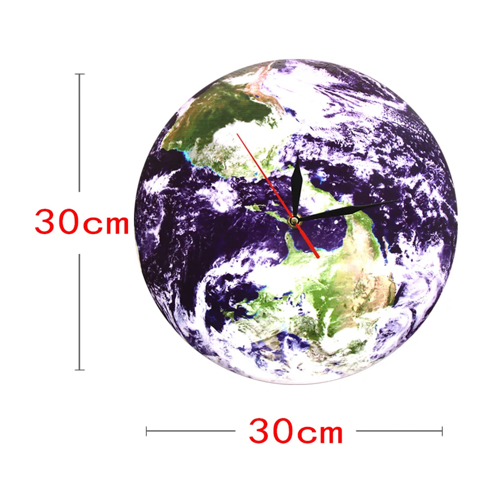 Planet Earth Wall Clock 3D Globe Modern Wall Clock Celestial Outer Space Wall Art Decor Earth Day Science Gift Save The Earth