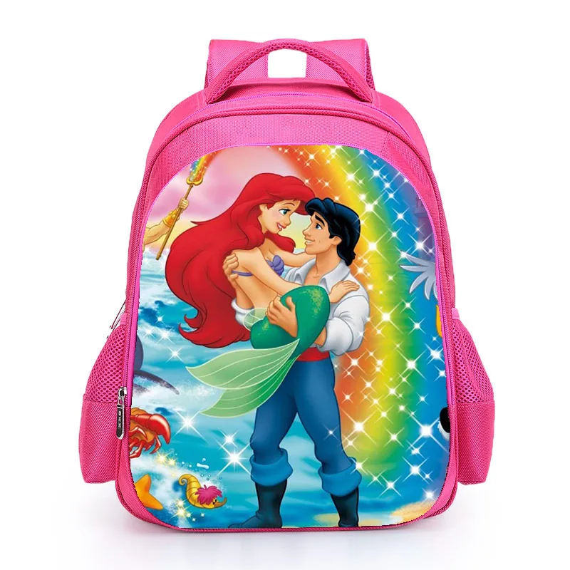 The Little Mermaid Backpack New Pink Princess Kids School Bag Primary Girls Schoolbag Book Bags for Teen Girls mochila Bolsa