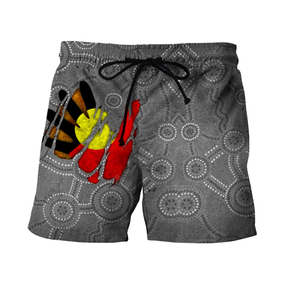 Summer Casual Shorts Aboriginal Australia Indigenous Lizards and the Sun 3D Printed Trousers For Women Men Shorts