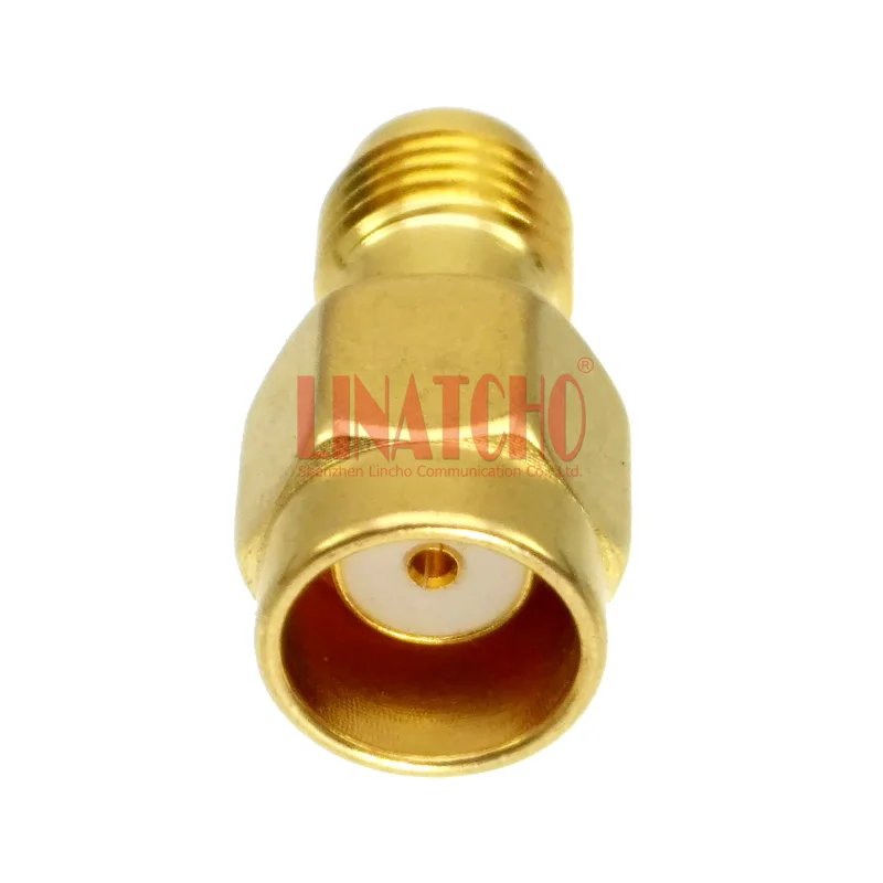 gold plated 50 ohm reverse polarity rp sma male to sma female adaptor wifi antenna cable connector