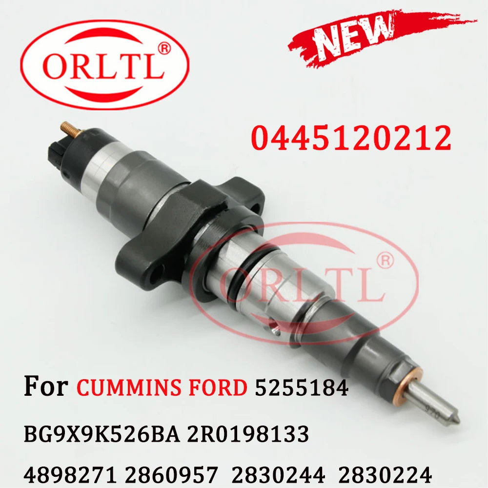 ORLTL 0 445 120 212 Diesel Injector 0445120212 For CUMMINS FORD 5255184 BG9X9K526BA 2R0198133 4898271 2860957  2830244  2830224