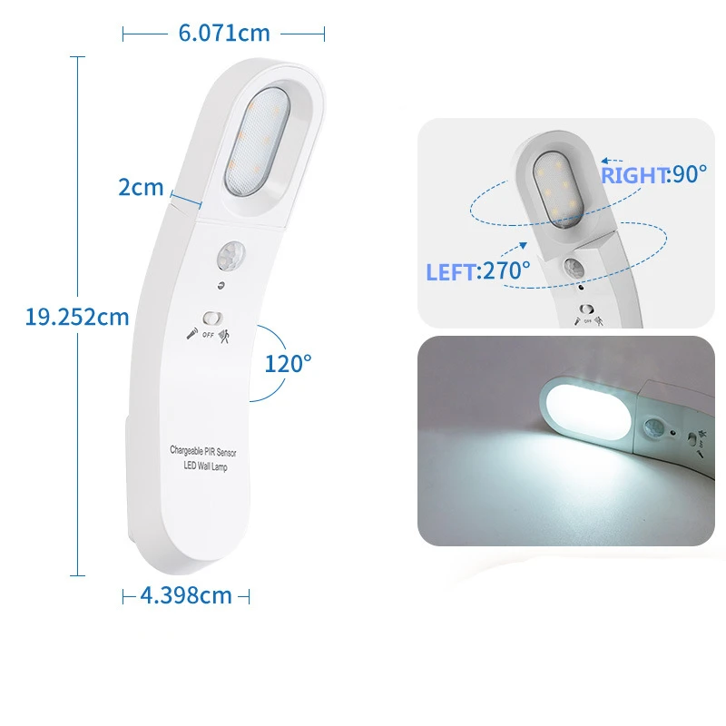 새로운 스마트 가구 USB 인체 유도 야간 조명, 이상한 조명 제어 캐비닛 램프 크리에이티브 선물 침대 옆 조명