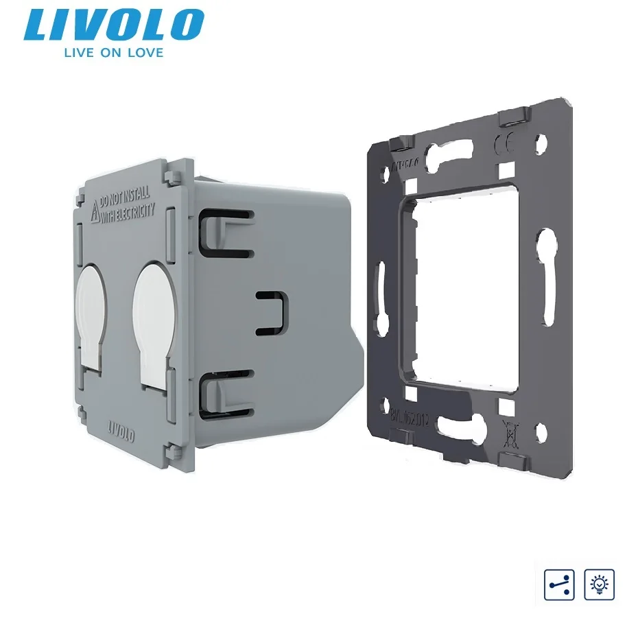 Livolo Faça Você Mesmo Padrão da ue Gang Vias sem Painel de Vidro Led Escurecimento Luzes Adaptativo Dimmer Interruptor de Toque Parede para Casa Vl-c702sd