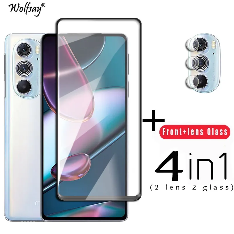 

Закаленное стекло для Motorola Edge X30, Защита экрана для Moto Edge X30 S30 30, ультра-стекло с полным покрытием 9H, мягкая пленка для объектива Edge X30