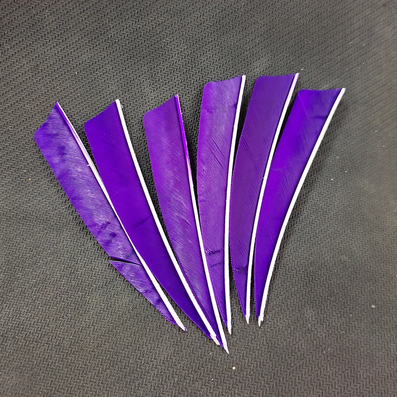 50 ชิ้น DIY อุปกรณ์ยิงธนู 4 นิ้ว Shield ตุรกี Feathers Arrow Feather Fletching สําหรับไม้คาร์บอน Arrow Shaft