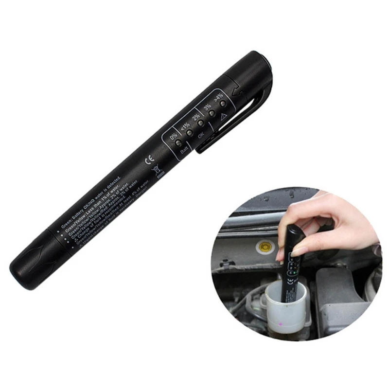 Mini Car Brake Water Moisture Fluid Tester For DOT3 DOT4 DOT5 LED Indicator Pen Tool Brake Diagnostic Testing Pen