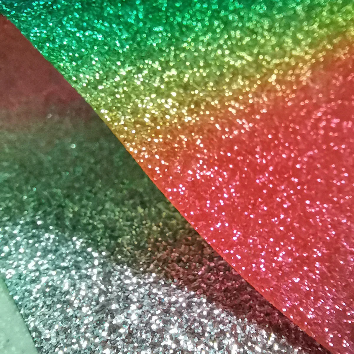 Shiny Rainbow Stripes Printed Fine Glitter Fabric Sparkle Faux Leather Vinyl Craft Sewing Material Making DIY Handmade Bow