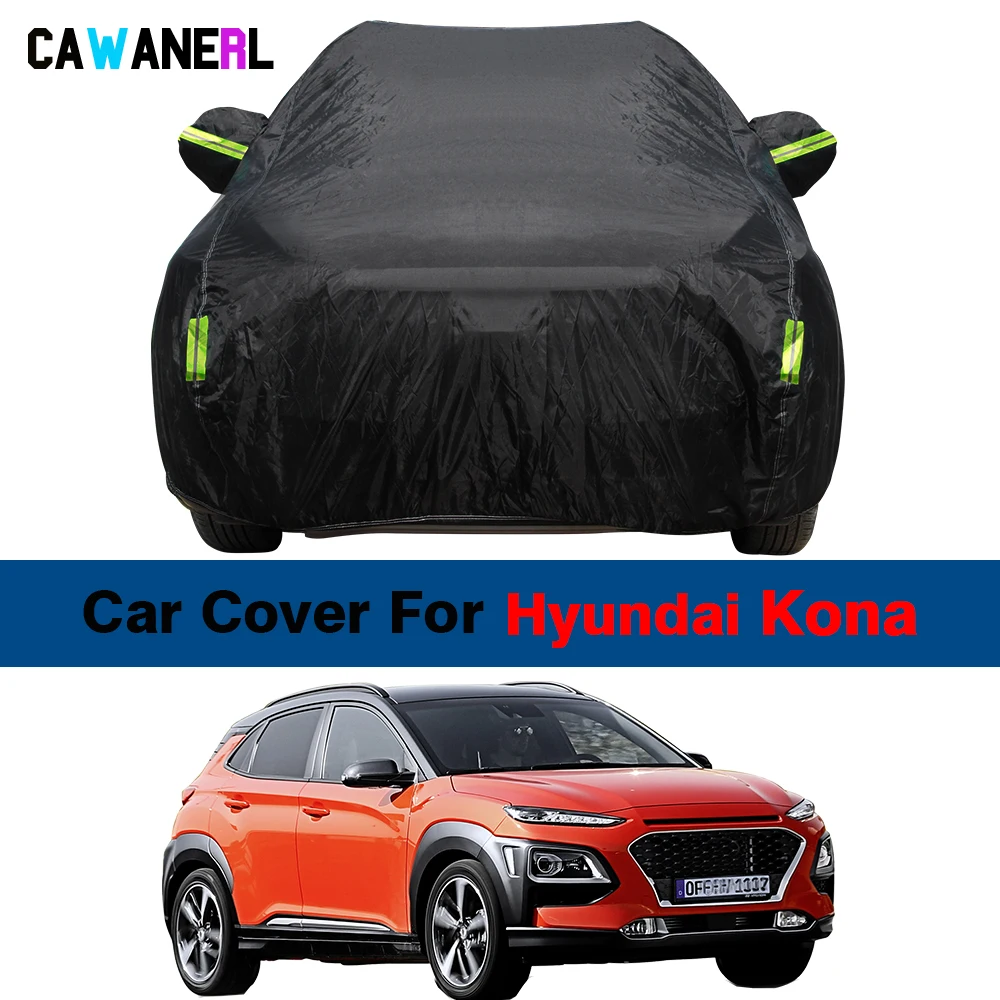 Full Car Cover Voor Hyundai Kona Encino Kauai Anti-Uv Zonnescherm Sneeuw Regen Ijs Dust Slip Waterdichte Suv Cover