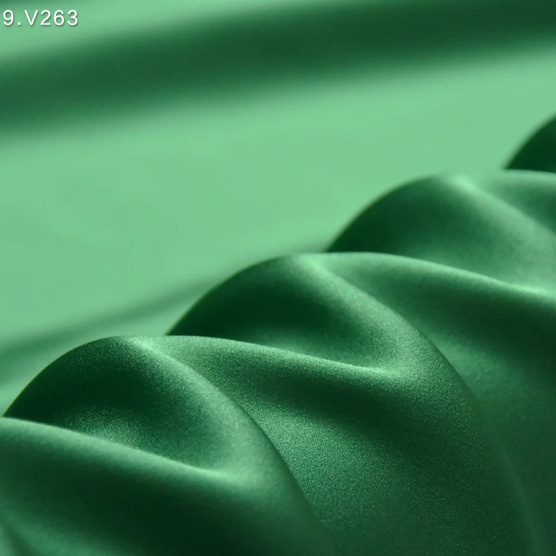 HYSK 100% pure silk satin fabric bridal solid green dyed heavy chartreuse mulberry charmeuse wholesale roll for silk pillowcase