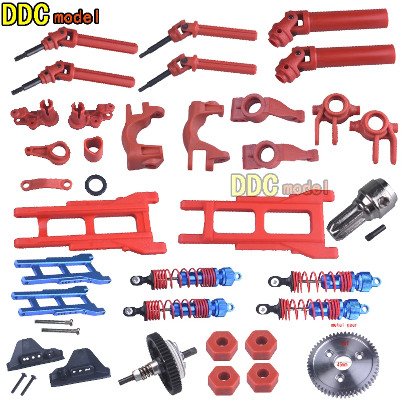 REMO HOBBY RH1021 1025 8025 HQ727 1/10 remote control RC Car Spare Parts Upgrade metal differential drive shaft arms wheels box
