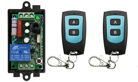 AC 220 V 1CH 1 CH interruptor de luz de Control remoto inalámbrico RF 10A salida de relé módulo receptor de Radio + transmisor puertas de garaje/lámpara