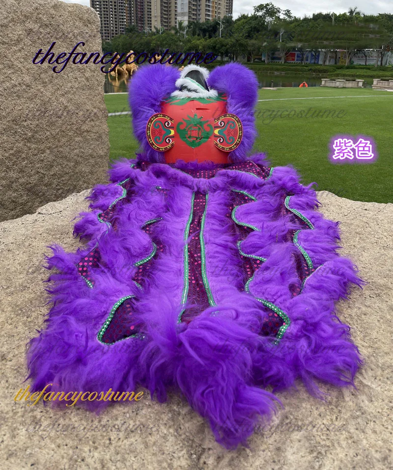 Cinese Lion Dance puntelli mascotte Costume arazzi 12 pollici bambini 2-5 anni Cartoon Family Outfit Dress Party Carnival festive