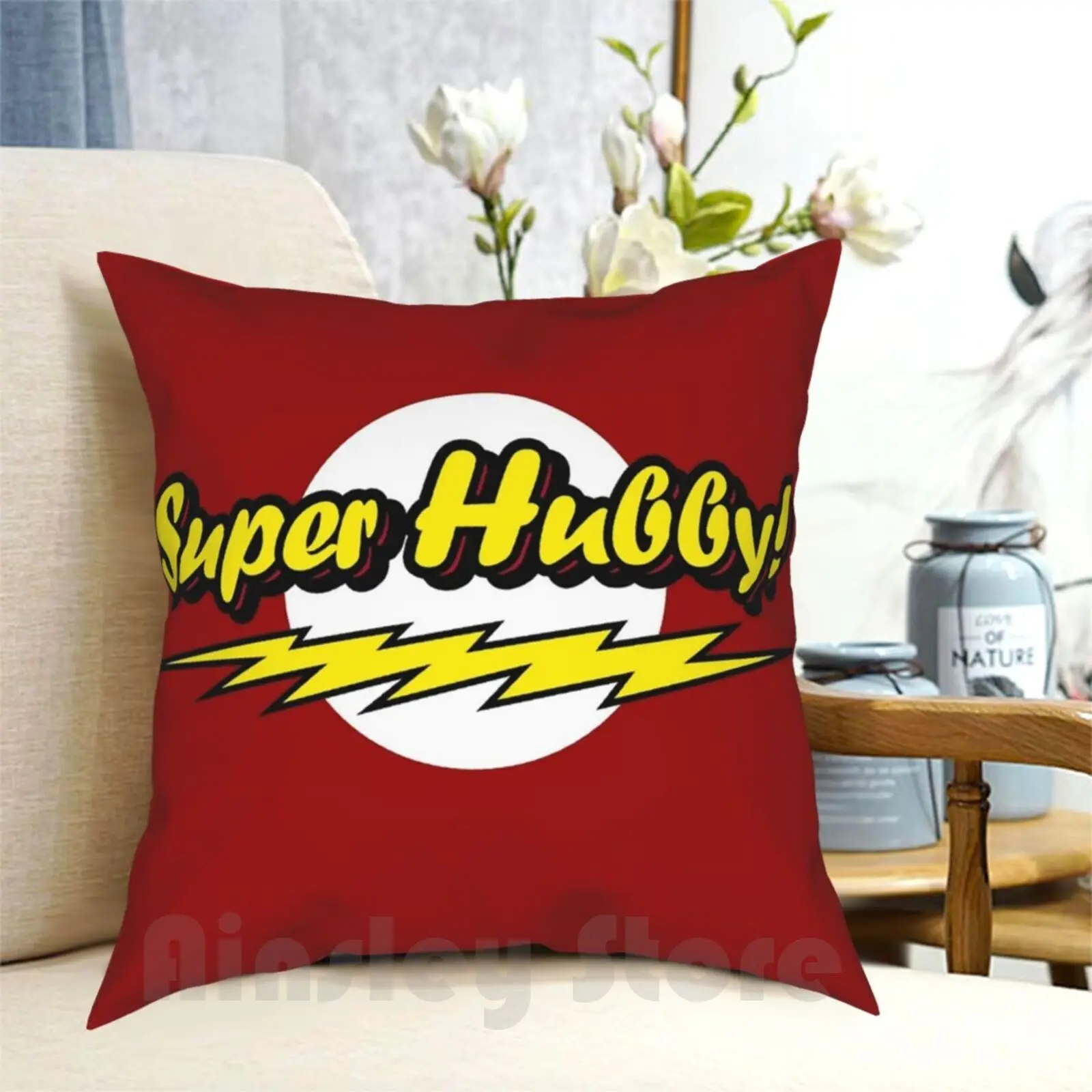 Husband Superhero Gift Pillow Case Printed Home Soft Throw Pillow Mens Man Superpowers Super Holidays Birthday Fathers