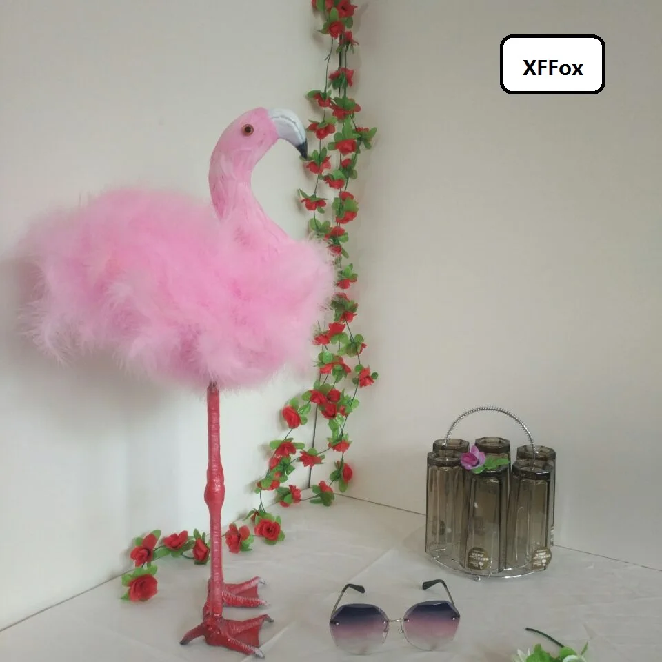 new real life Flamingo model foam&feather simulation pink Flamingo gift about 60cm xf2475