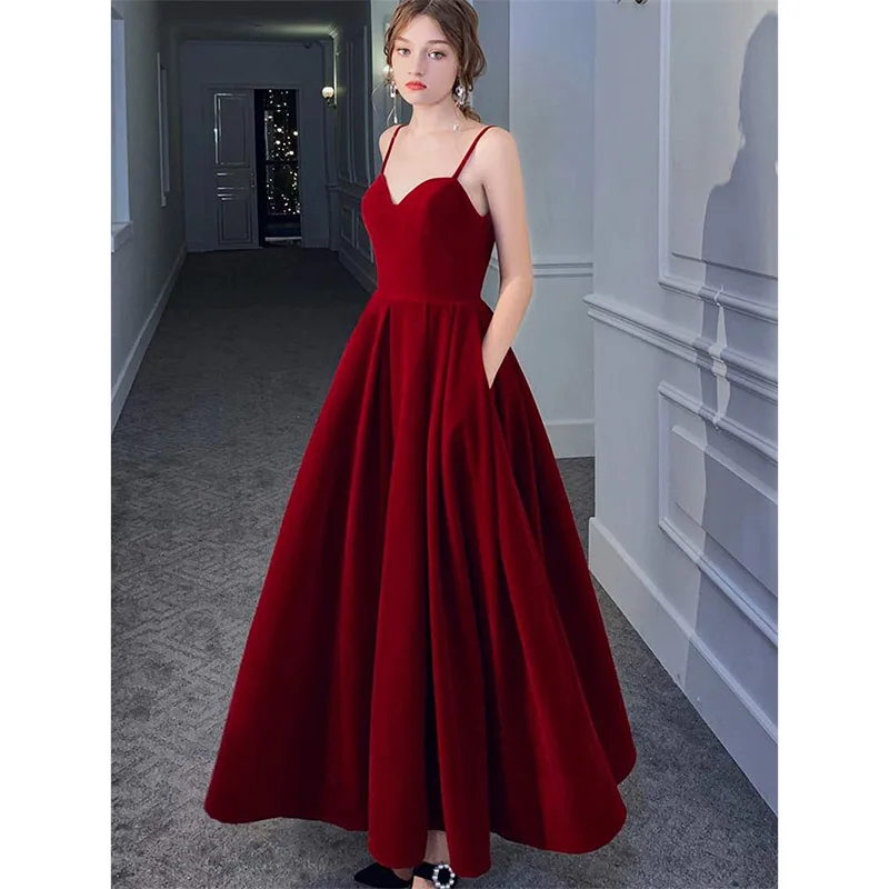 Short A Line Ankle Length Spaghetti Sweetheart Bridesmaid Dresses Wedding Party Formal Prom Birthday Evening Backless