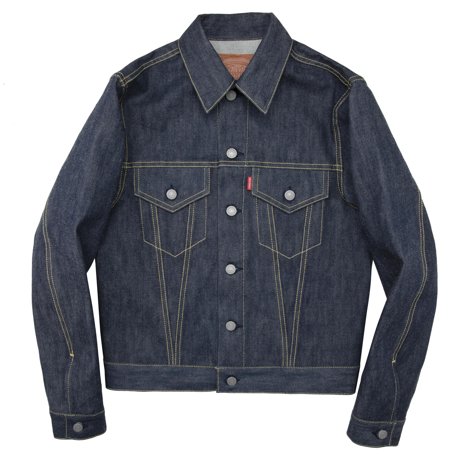 Red Tornado 557XX Trucker Denim Jacket Type 3 Selvedge Men Outerwear Slim Fit