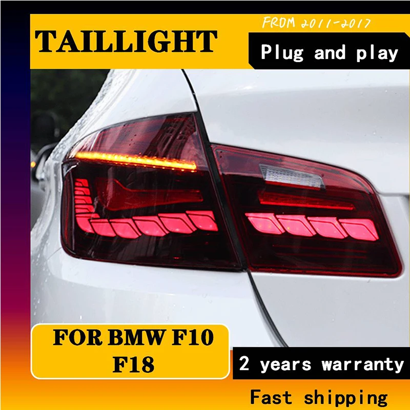 

Black Red LED Tail Light For BMW F10 F18 2011-2017 BMW 5 Series F10 LED Tail Lamp LED DRL Dynamic Turn Signal LED Rear Lamp