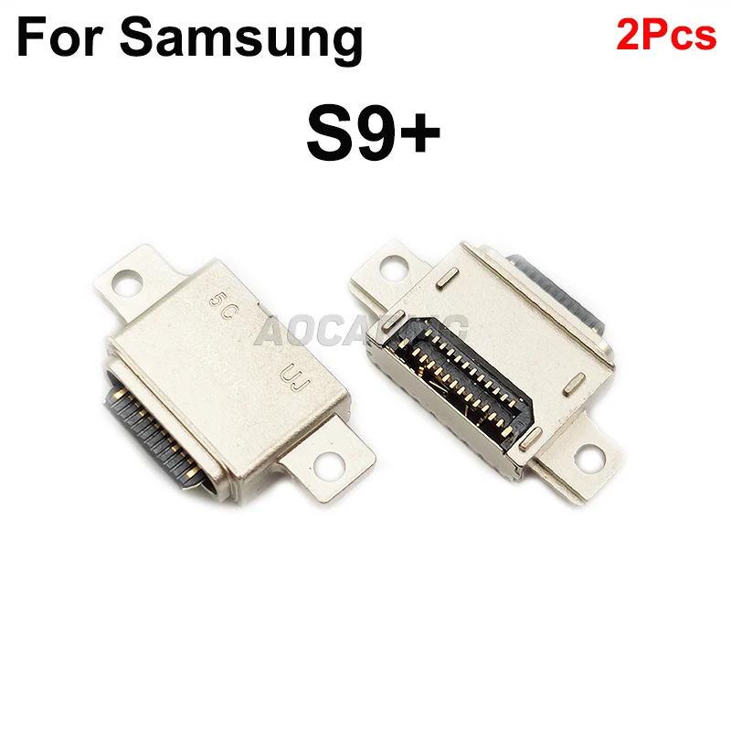 Aocarmo 2Pcs/Lot For Samsung Galaxy S8 S8+ S8 Plus S9 S9+ S9 plus USB Charging Port Connector Charger Plug Dock